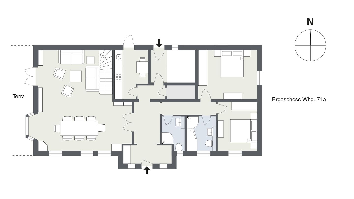 Hark Olufs Whg. 71A Amrum - Grundriss