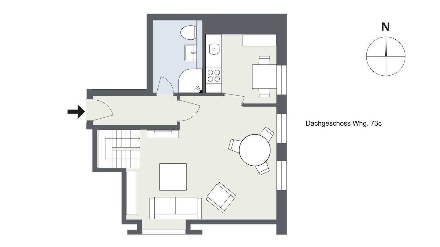 Hark Olufs Whg. 73C Amrum - Grundriss