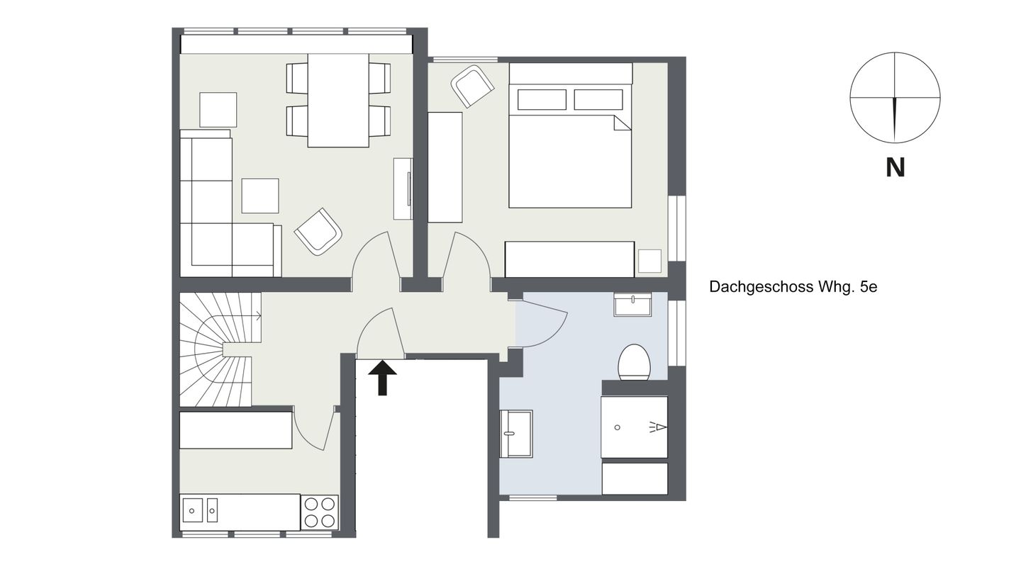 Witjhüs Whg. 5E Amrum - Grundriss