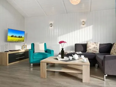 Living room Dänisches Ferienhaus am Salzhaff, Haus Poseidon
