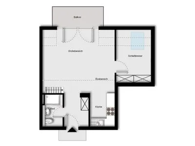 Grundriss Residenz am Strand Wohnung 1-17