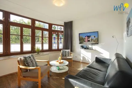 Wohnzimmer Villa van Harten Ferienwohnung Kaptain