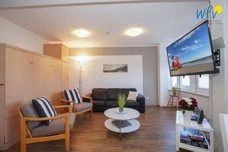 Wohnzimmer Villa van Harten Ferienwohnung Stüürmann