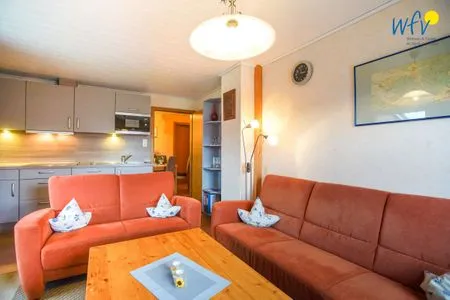 Wohnzimmer Haus Regenbogen Ferienwohnung Meermaid