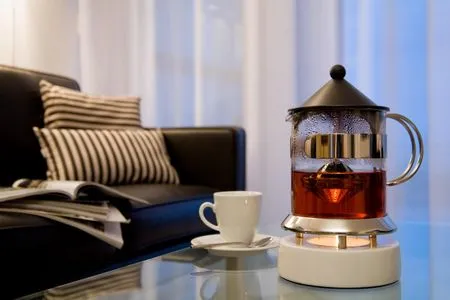 Teekanne in der Ferienwohnung Aalto in Wittdün auf Amrum Amrumer Welle Ferienwohnung „Aalto"