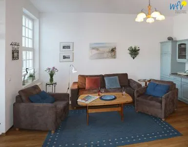 Wohnzimmer Weisses Rössl Ferienwohnung Seepferdchen