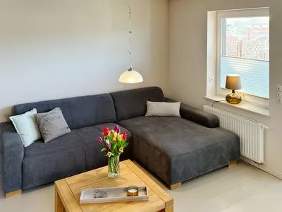 Wohnzimmer in der Ferienwohnung Ose in Wittdün auf Amrum Ferienwohnung *Ose*