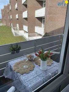 Balkon Haus Richthofenstraße 20 e Ferienwohnung Glück Ahoi