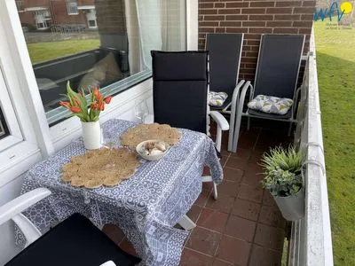 Balkon Haus Richthofenstraße 20 e Ferienwohnung Glück Ahoi