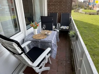 Balkon Haus Richthofenstraße 20 e Ferienwohnung Glück Ahoi