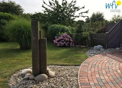 Garten Ferienhaus Greune-Stee-Weg 39 Ferienwohnung Südstrandflair