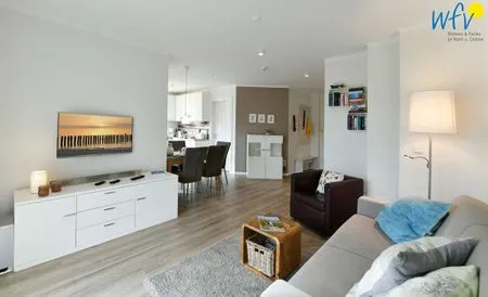 Wohnzimmer Bootshaus in den Dünen - 5 Ferienwohnung Dünengeflüster