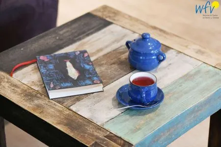 Wohnzimmer Bootshaus in den Dünen - 5 Ferienwohnung Strandgut