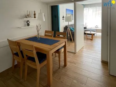 Essbereich Ferienhaus Strandstraße 41 Ferienwohnung Strandkorb Nr. 5