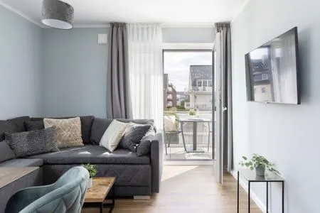 Wohnzimmer Sturmfrei Ferienwohnung "Suite 5"