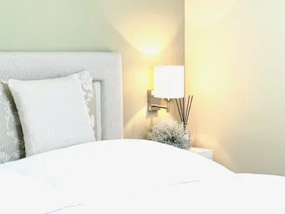 Schlafzimmer mit Doppelbett Logierhaus Friedrich WE 6 - "Strandperle"