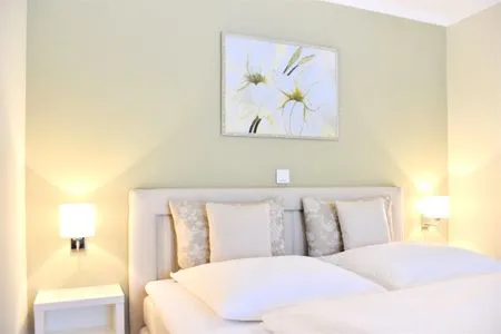 Schlafzimmer mit Doppelbett Logierhaus Friedrich WE 6 - "Strandperle"