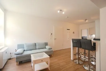 Wohnzimmer Ferienwohnung 'Am Hafen' für 2 Personen mitten in der historischen Altstadt von Schleswig