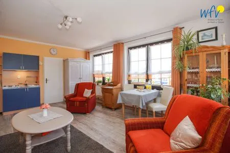 Wohnzimmer Ferienhaus Heidi Ferienwohnung Möwe