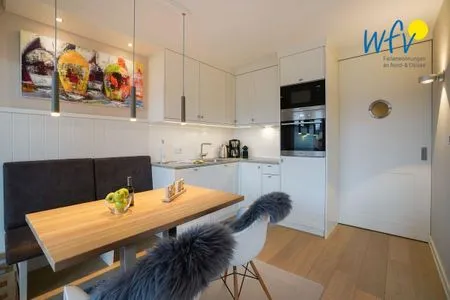 Wohnzimmer Achterhus Ferienwohnung Wattwurm
