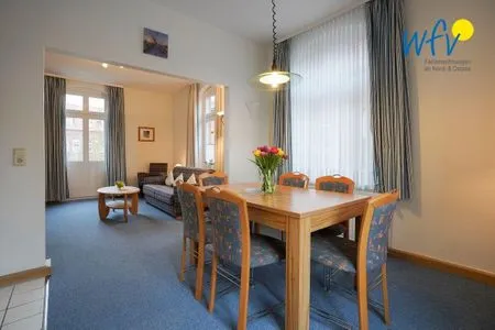 Wohnzimmer Logirhaus Doyen Ferienwohnung Neuwerk