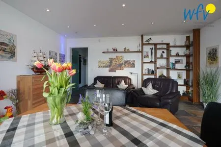 Wohnzimmer Haus Wilhelmshöhe Ferienwohnung Meeresblick