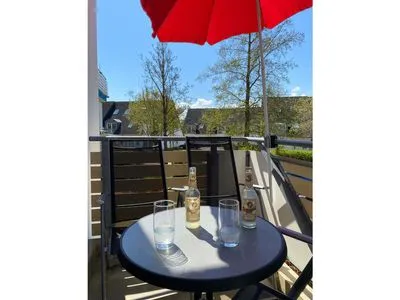 Balkon mit Bestuhlung Residenz am Strand Wohnung 3-50