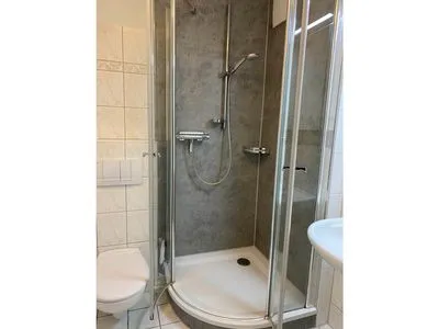 Badezimmer mit Dusche Residenz am Strand Wohnung 3-50