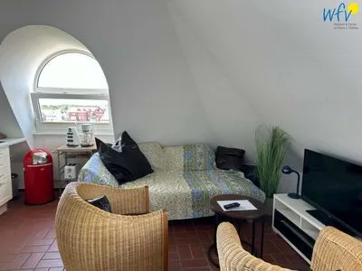 Wohnzimmer Haus Strandblick Ferienwohnung Meerblick 18