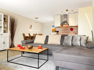 Wohnzimmer Residenz am Yachthafen Hafentraum