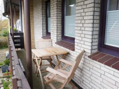 Balkon der Ferienwohnung Kniepsand in Wittdün auf Amrum Haus Diana Ferienwohnung „Kniepsand"