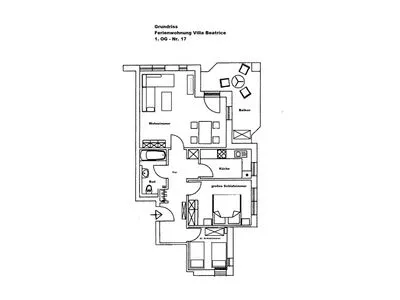 Grundriss  Villa Beatrice - Wohnung 17