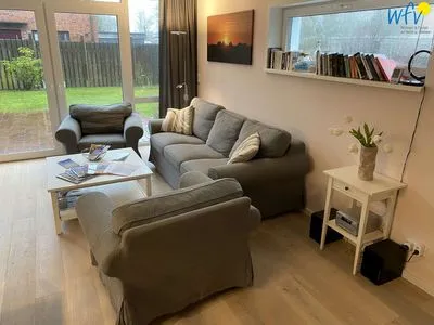Wohnzimmer Ferienhäuser Siedlerstraße 11 Wangerooger Inselhäuschen