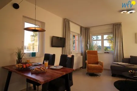 Wohnzimmer Ferienpark Seedorf Haus Wizlaw - Apartment Naturhafen