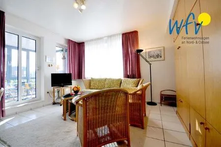 Wohnzimmer Haus Dünenblick Ferienwohnung 4