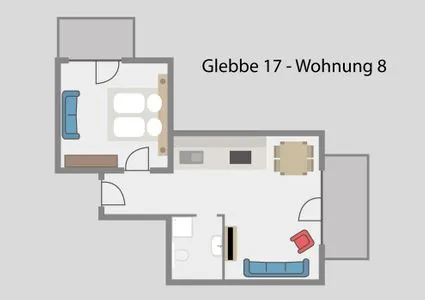 Grundriss  Glebbe 17 - Wohnung 8