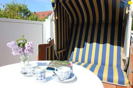 Terrasse Luv und Lee Ferienwohnung Juister Stuv