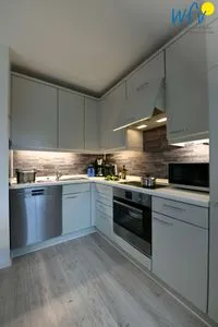 Küche / Küchenzeile Juist Zauber - Haus 3 Ferienwohnung Lampe