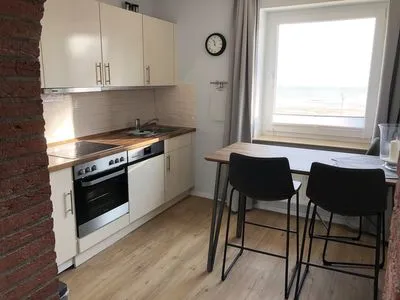 Küche der Ferienwohnung Tidenblick in Wittdün auf Amrum Ferienwohnung Tidenblick