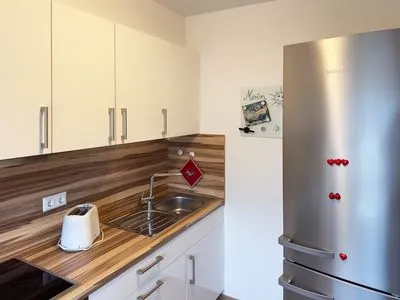 Küche der Ferienwohnung Meeresbrise in Wittdün auf Amrum Haus Seeadler Ferienwohnung Meeresbrise