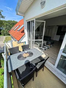 Balkon mit Bestuhlung Residenz am Strand Wohnung 1-21