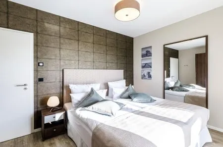 Ferienwohnung Boddenstuv Ostseebad Wustrow - ZweiWasser Alte Seefahrtschule Schlafzimmer  Boddenstuv