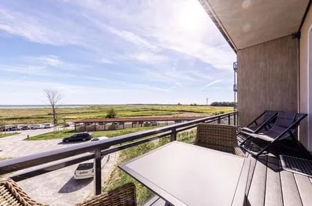 Ferienwohnung Wellenreiter Ostseebad Wustrow - ZweiWasser Alte Seefahrtschule Balkon mit Ausblick  Wellenreiter