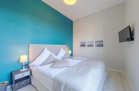 Ferienwohnung Käptenslounge Ostseebad Wustrow ZweiWasser Alte Seefahrtschule Schlafzimmer  Käptenslounge