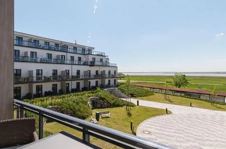 Ferienwohnung Wustrower Welle Ostseebad Wustrow ZweiWasser Alte Seefahrtschule Balkonblick  Wustrower Welle
