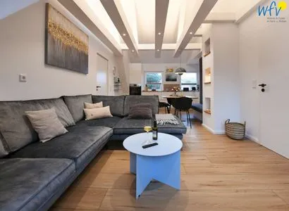 Wohnzimmer Haus Mittelstraße Ferienwohnung kleines Zauberland