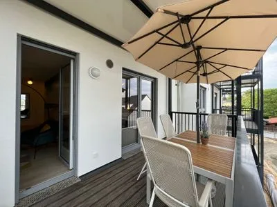 Balkon Bernsteinquartier, Whg. 05.56 "Meeresgold"