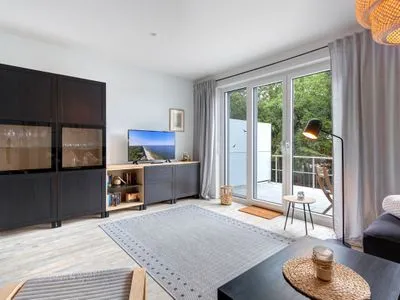 Wohnzimmer Bernsteinquartier, Ferienhaus 10b