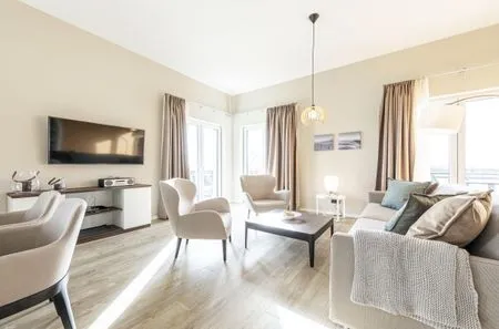 Ferienwohnung Störtebeker Suite Ostseebad Wustrow ZweiWasser Alte Seefahrtschule Wohnzimmer  Störtebeker Suite