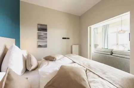 Ferienwohnung Wellenmeer Ostseebad Wustrow ZweiWasser Alte Seefahrtschule Schlafzimmer  Wellenmeer